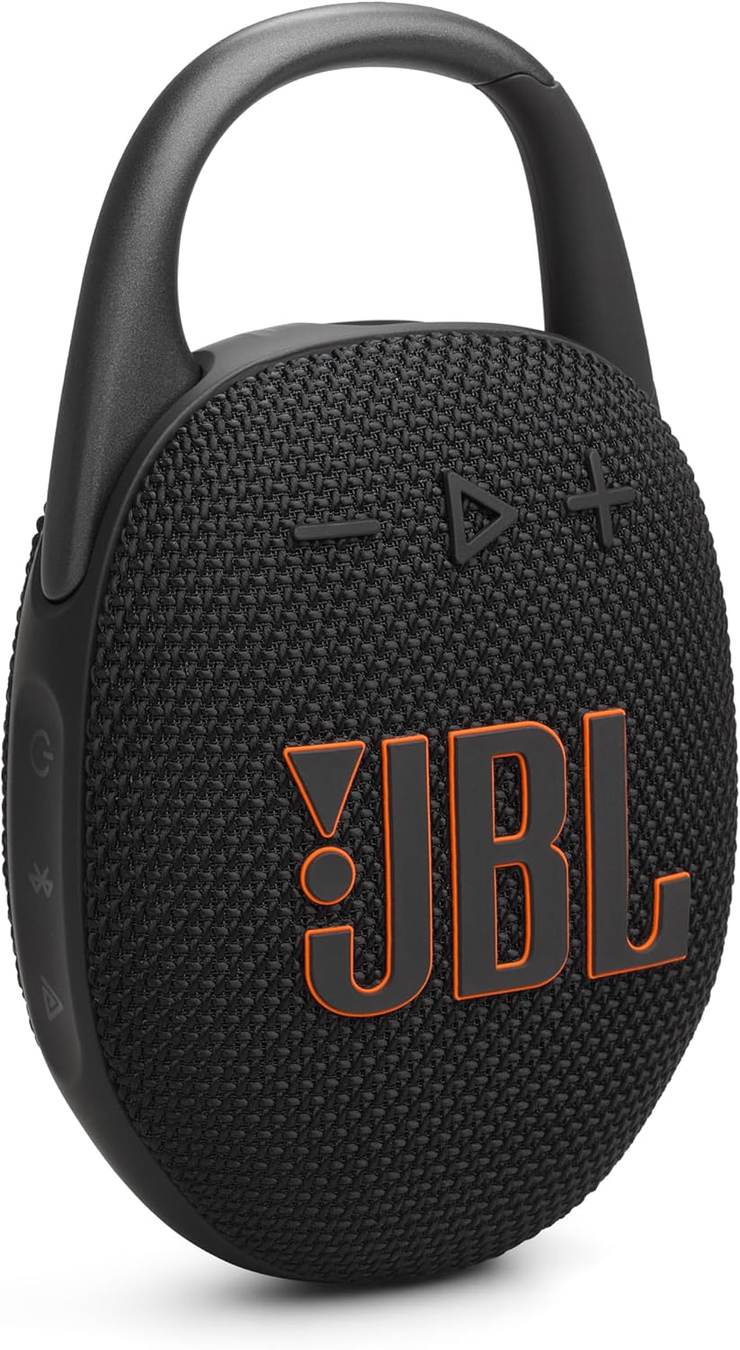 JBL Clip 5 - Ultra-Portable, Waterproof and Dustproof Bluetooth Speaker, Integrated Carabiner, Up to 12 Hours of Play, Made in Part with Recycled Materials (Black)