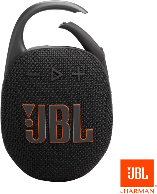 JBL Clip 5 - Ultra-Portable, Waterproof and Dustproof Bluetooth Speaker, Integrated Carabiner, Up to 12 Hours of Play, Made in Part with Recycled Materials (Black)